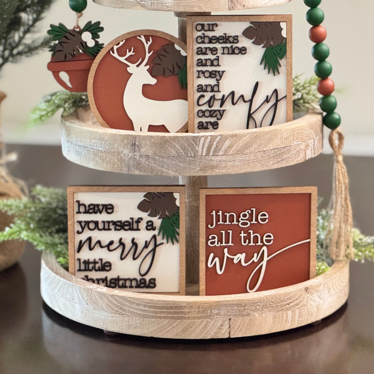 Christmas Tiered Tray Decor Bundle