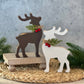 Chunky Wood Reindeer Shelf Sitter