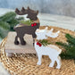 Chunky Wood Reindeer Shelf Sitter