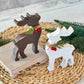 Chunky Wood Reindeer Shelf Sitter