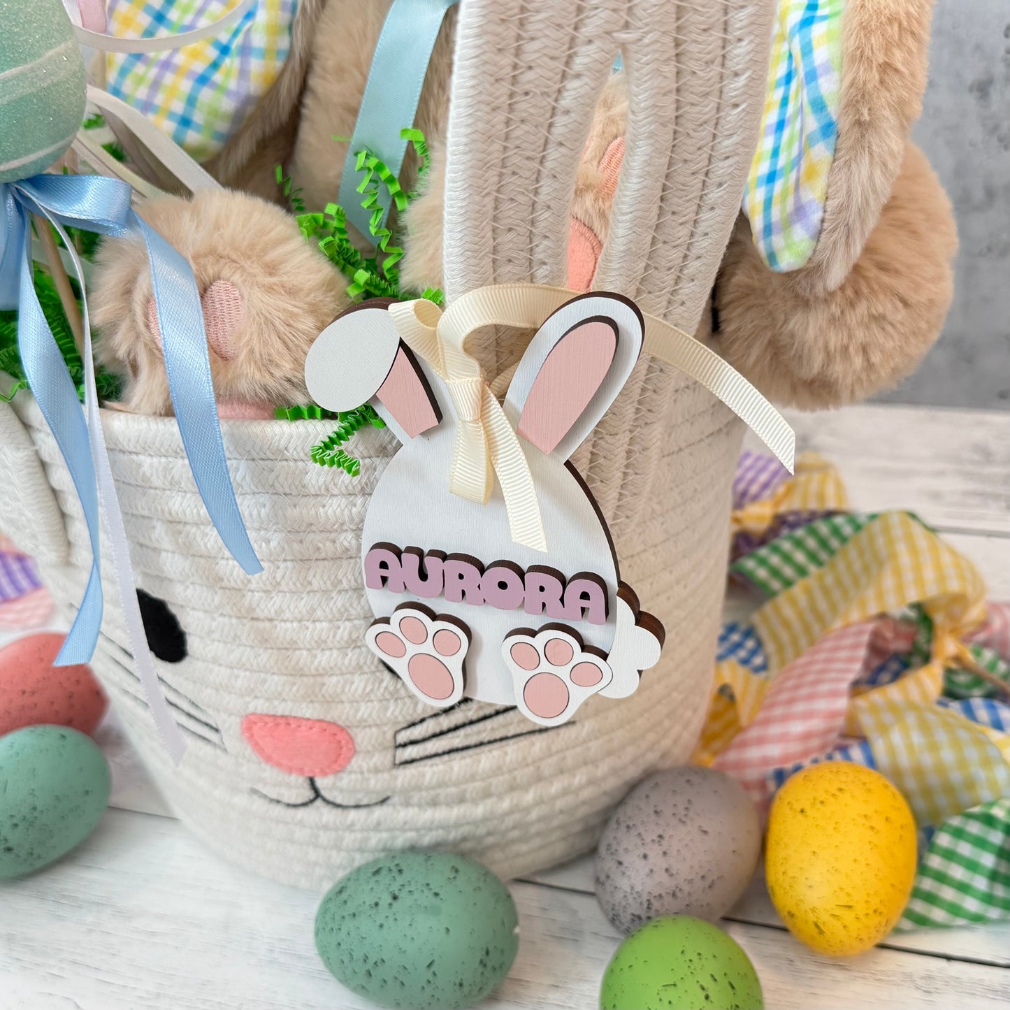 Personalized Egg Easter Basket Tag