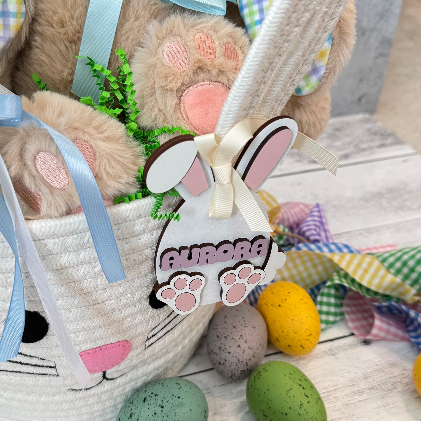 Personalized Egg Easter Basket Tag