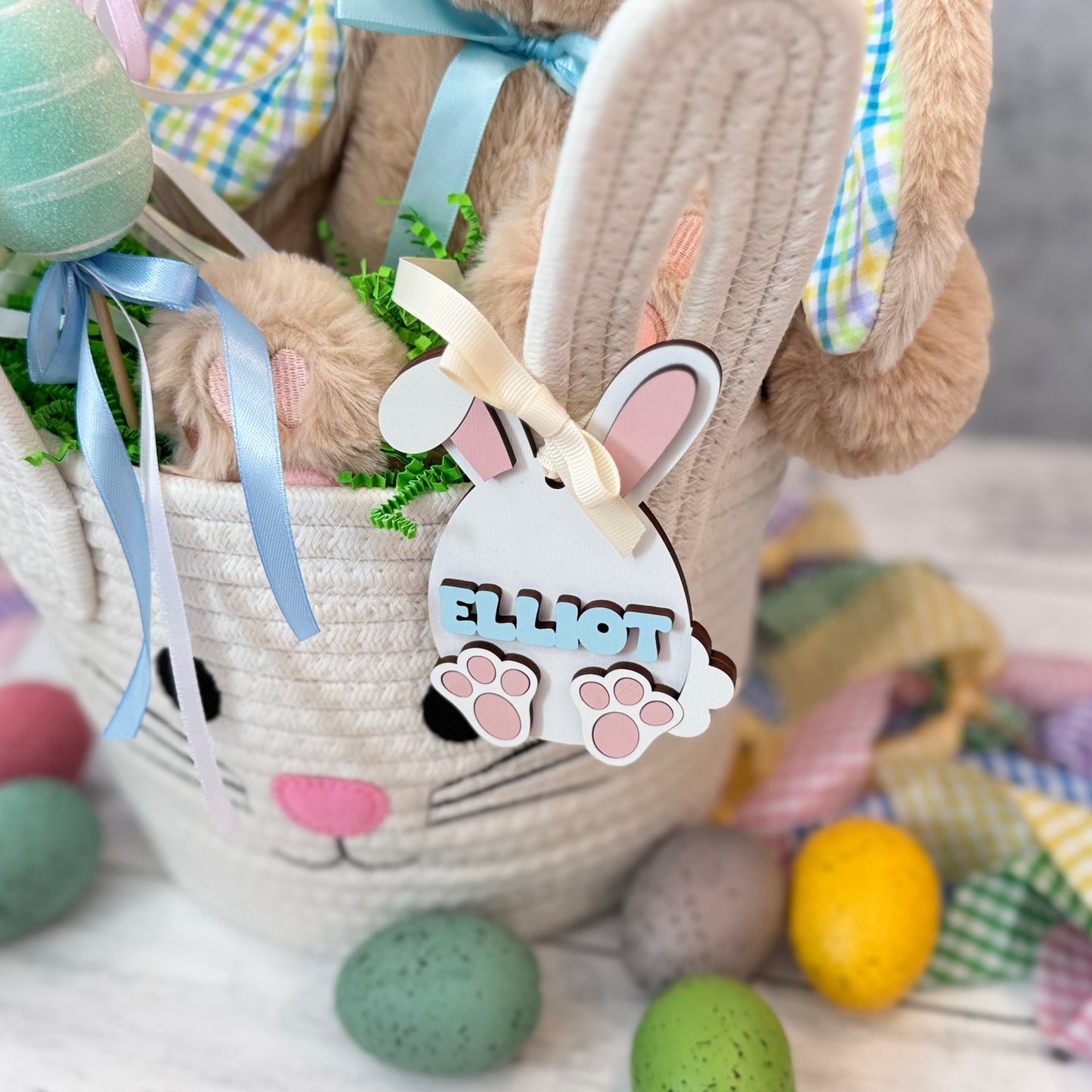 Personalized Egg Easter Basket Tag