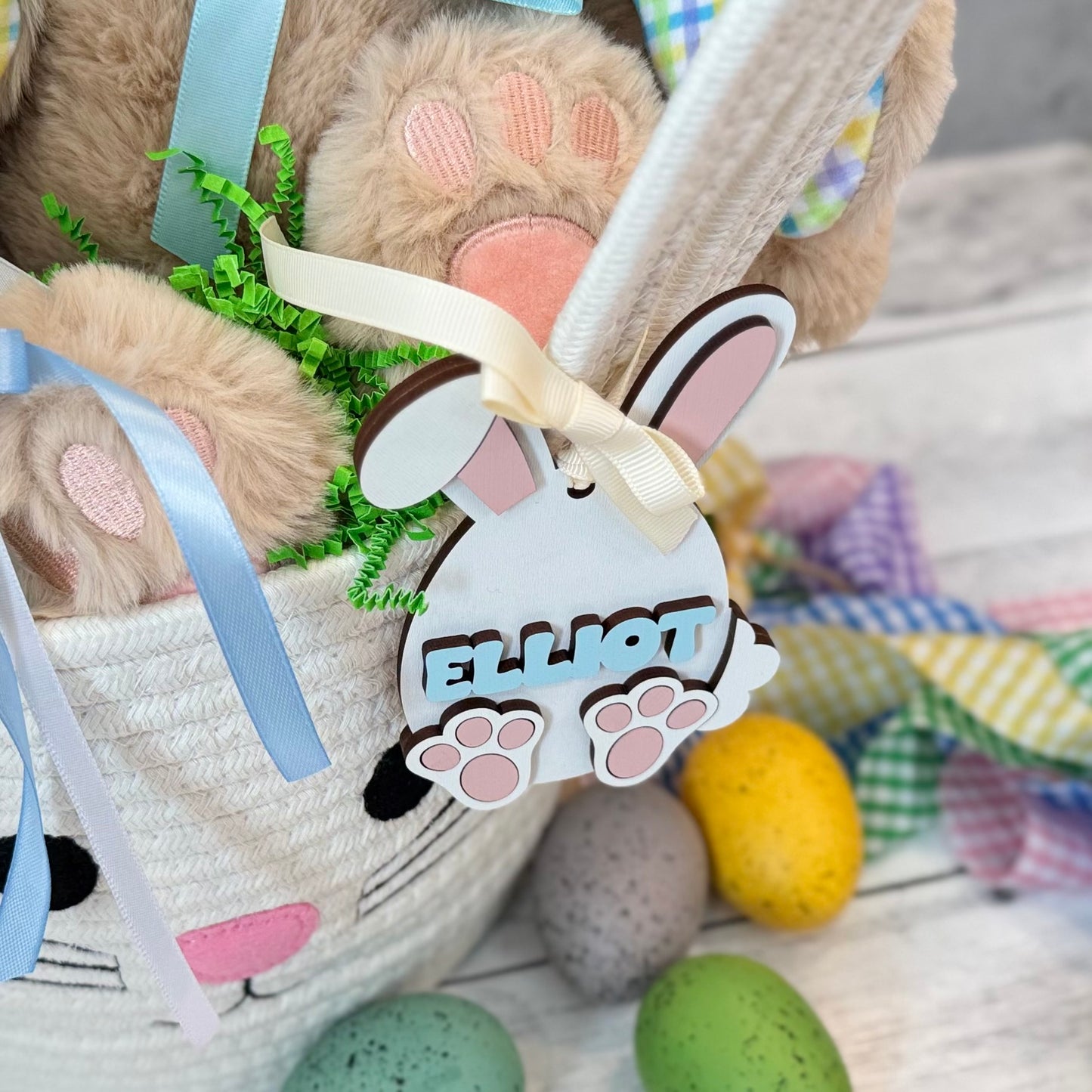 Personalized Egg Easter Basket Tag