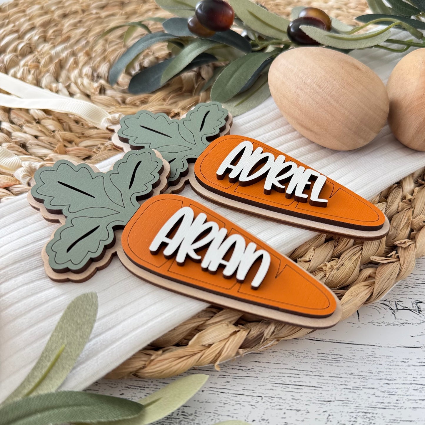 Personalized Carrot Easter Basket Tag