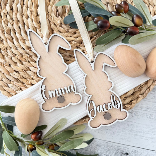 Personalized Bunny Easter Basket Tag