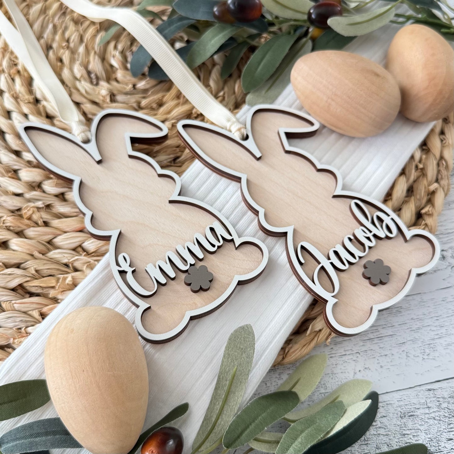 Personalized Bunny Easter Basket Tag