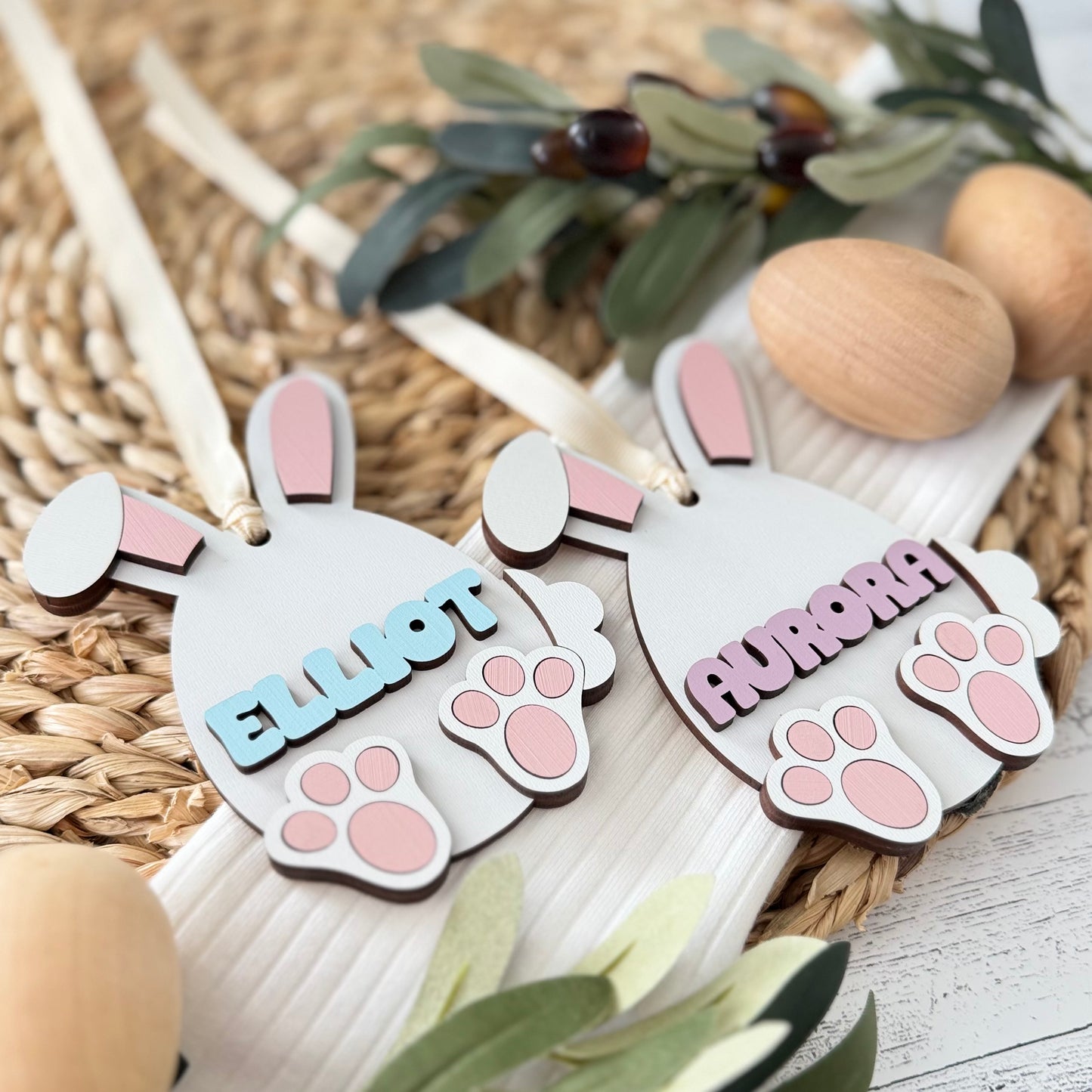 Personalized Egg Easter Basket Tag