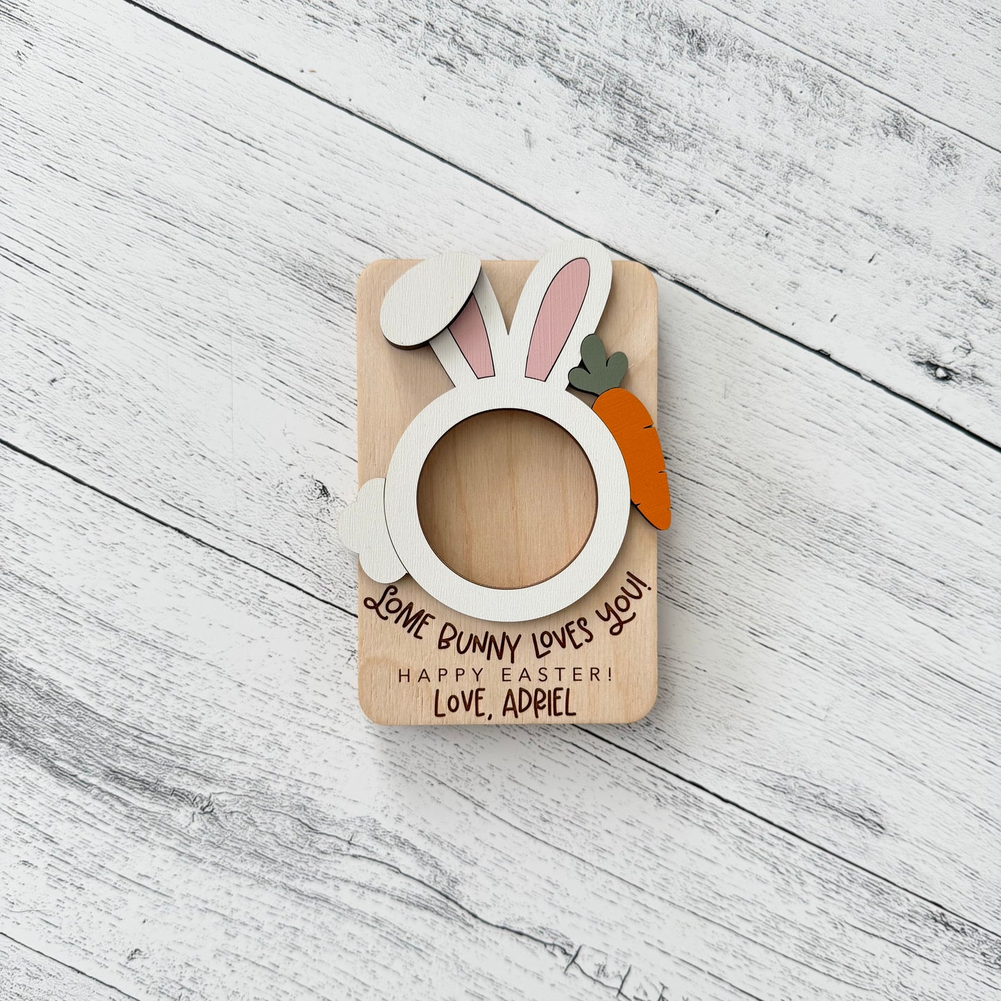 Personalized Easter Wooden Photo Frame Magnet