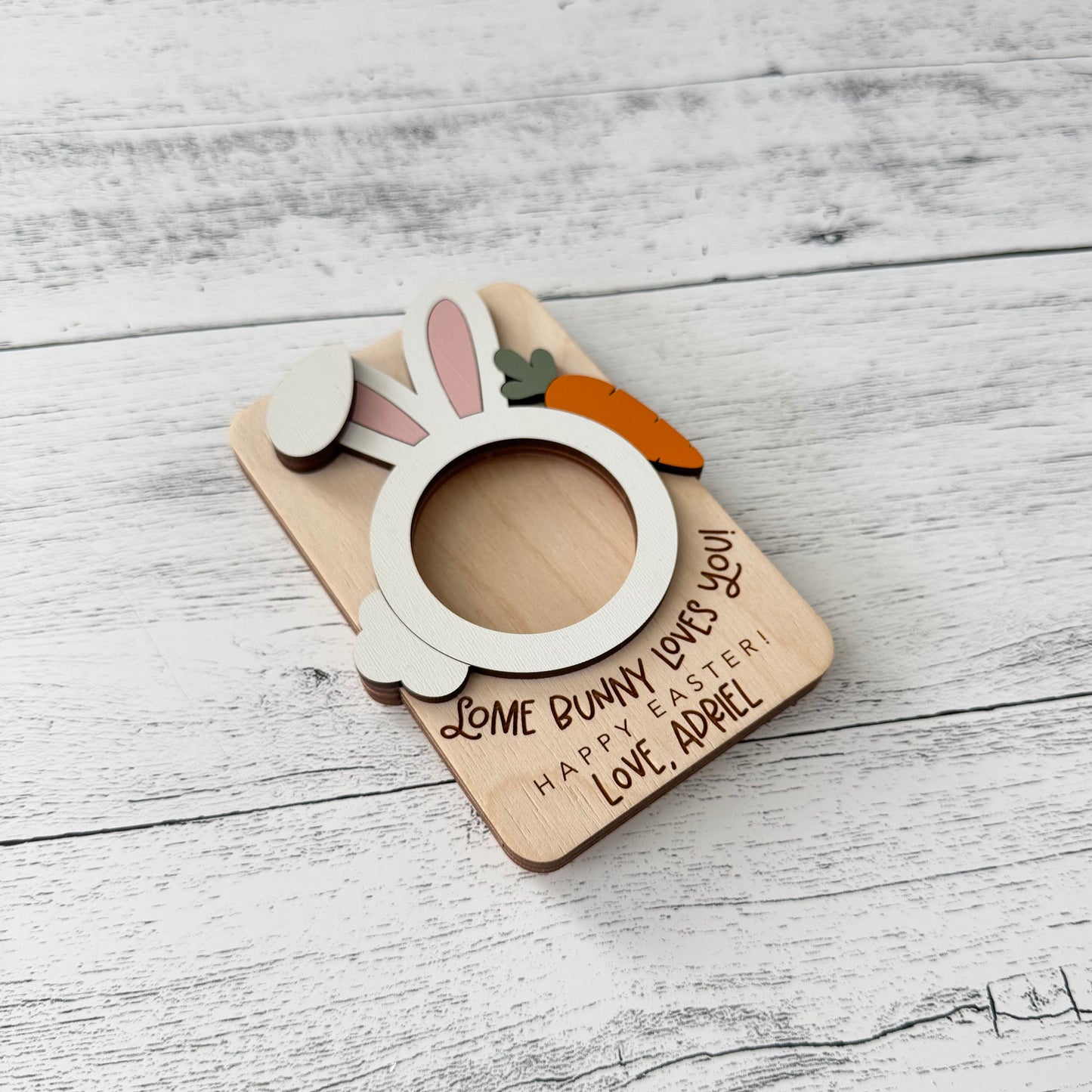 Personalized Easter Wooden Photo Frame Magnet