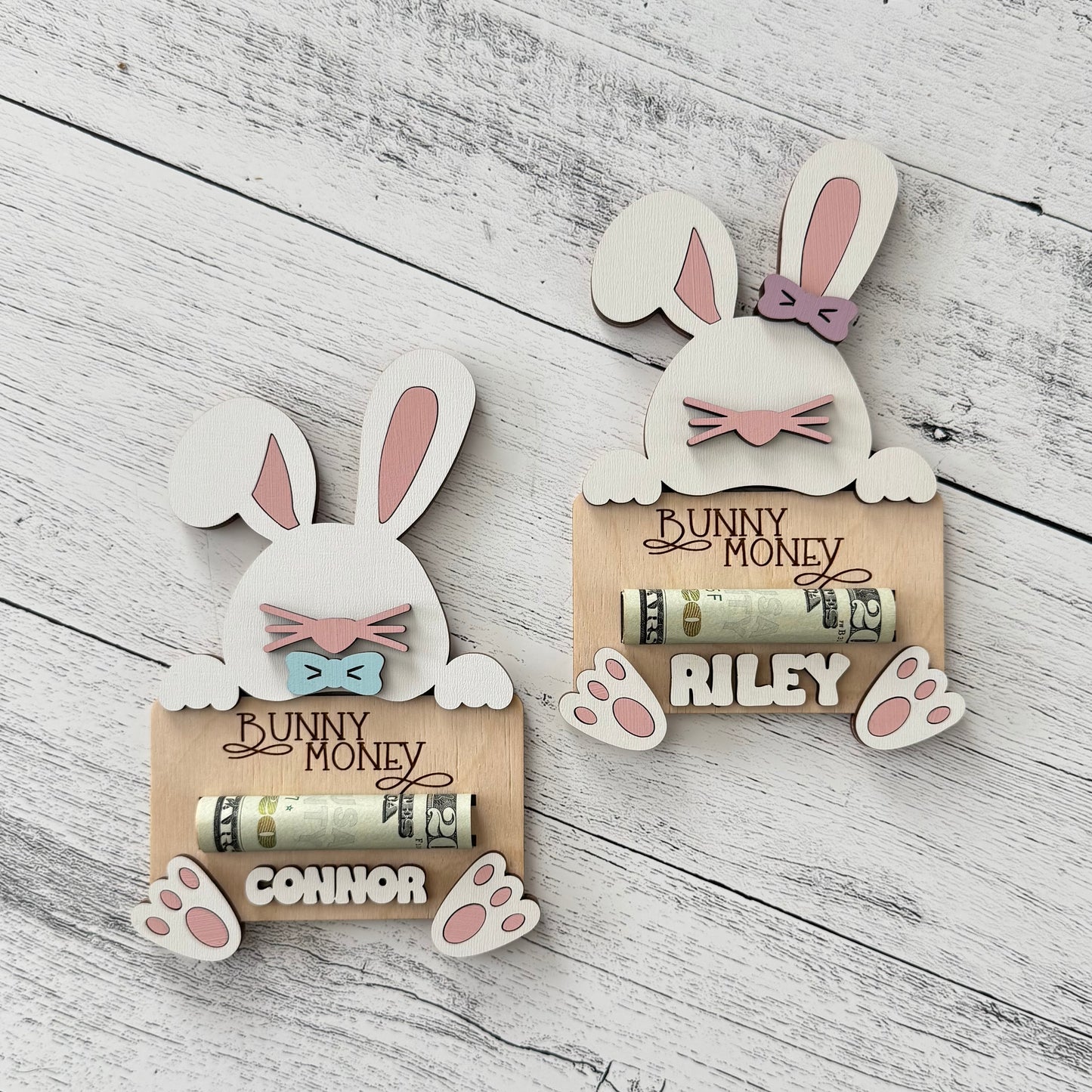 Personalized Easter Bunny Money Card