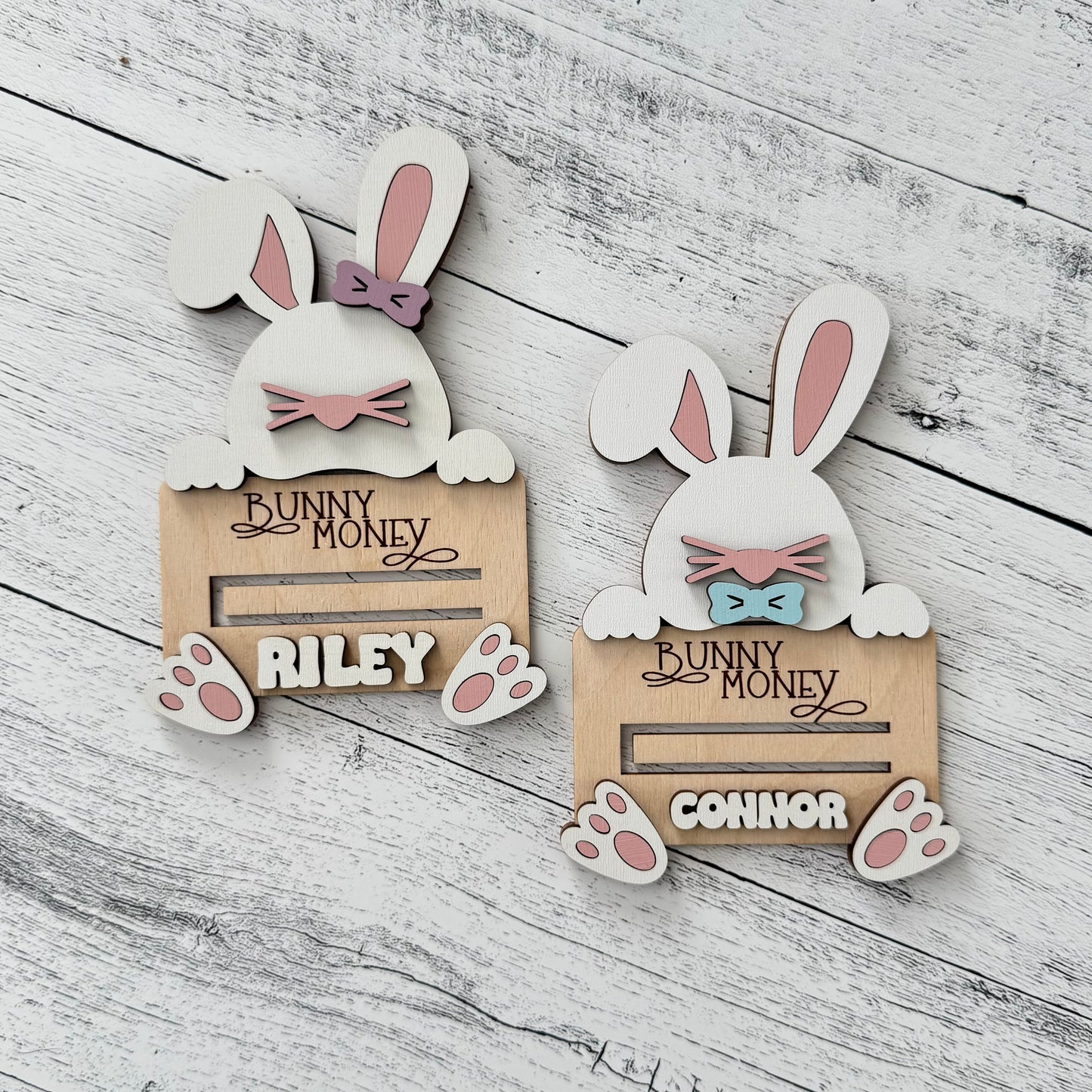 Personalized Easter Bunny Money Card