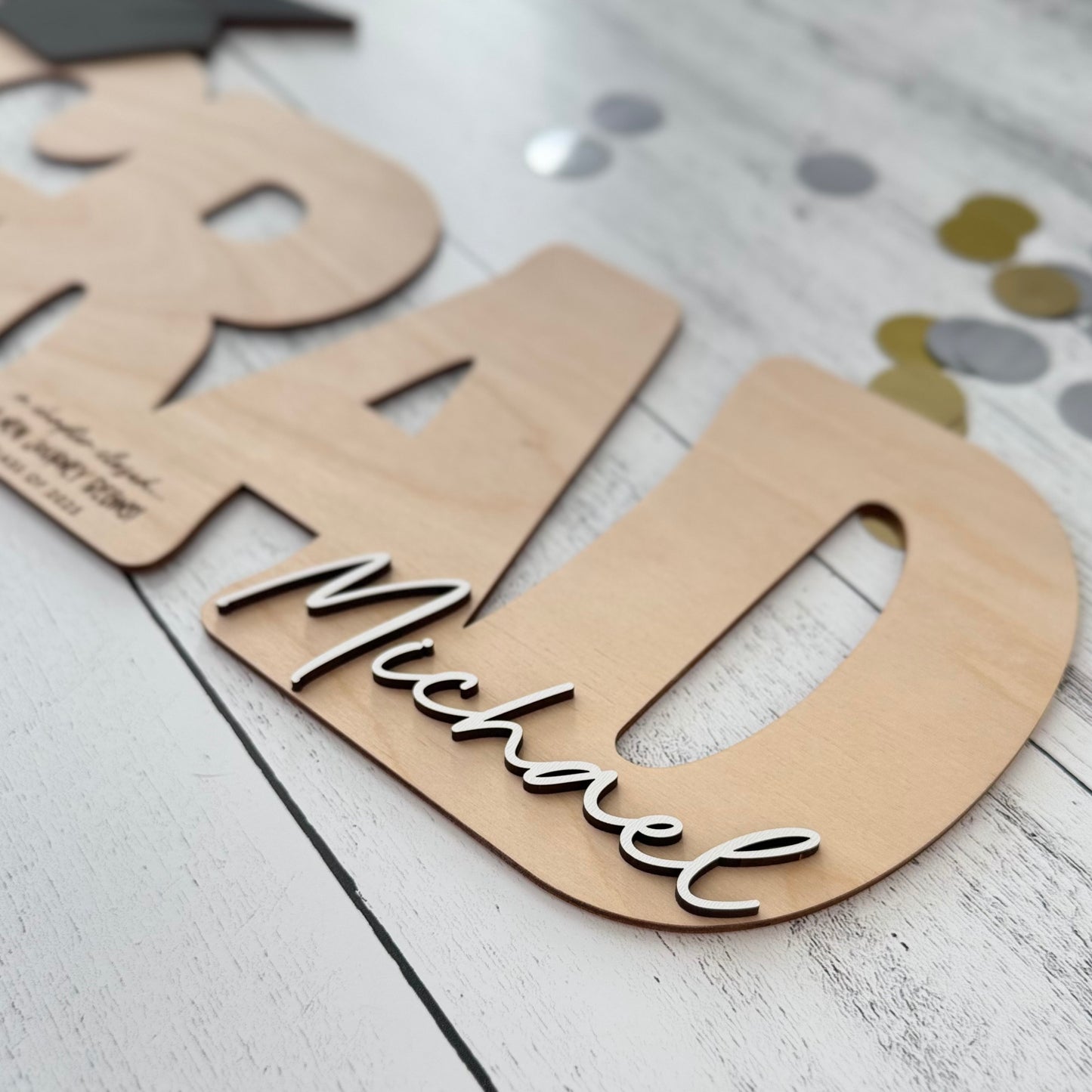 Personalized Graduation Wooden Guest Book Sign