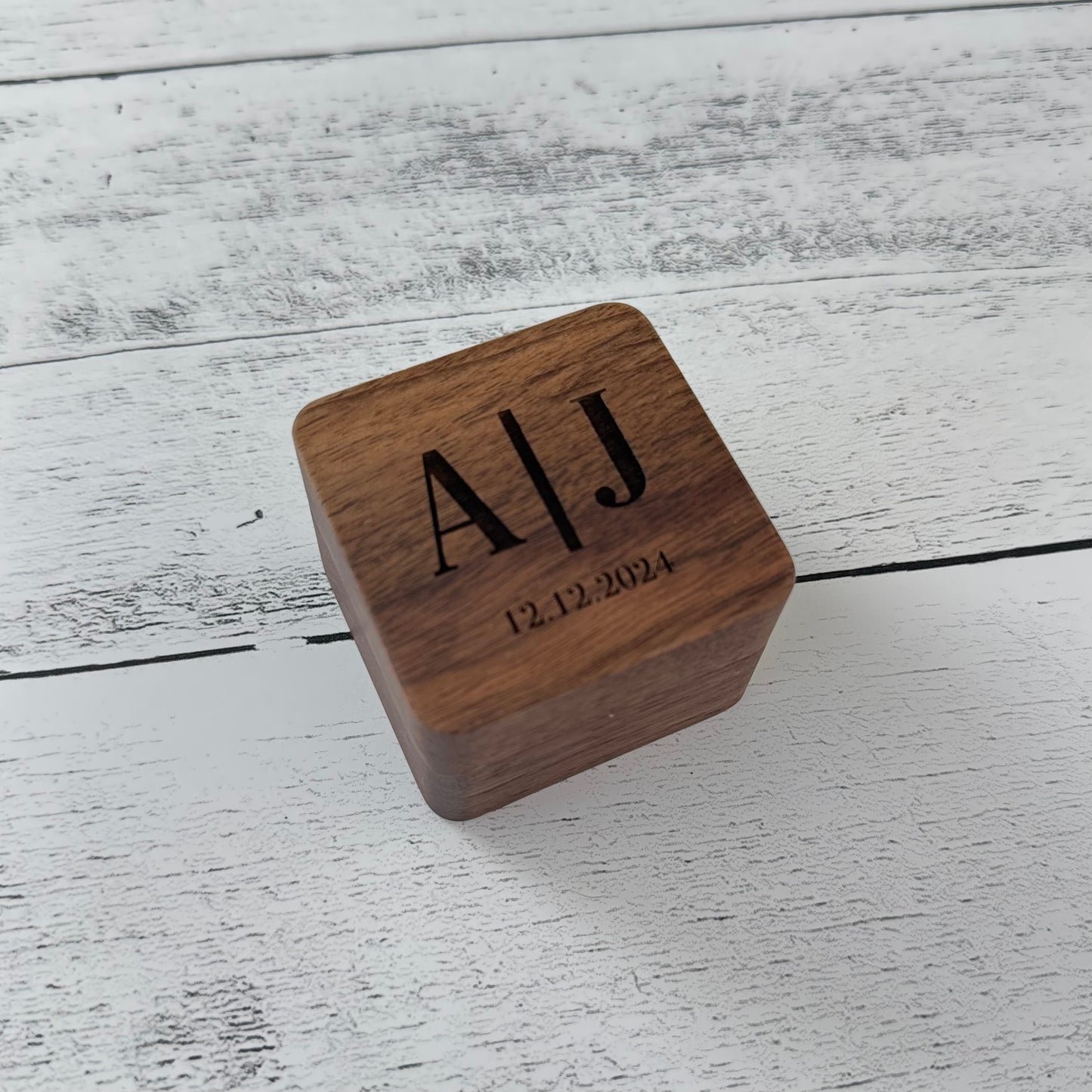 Personalized Wooden Wedding Ring Box