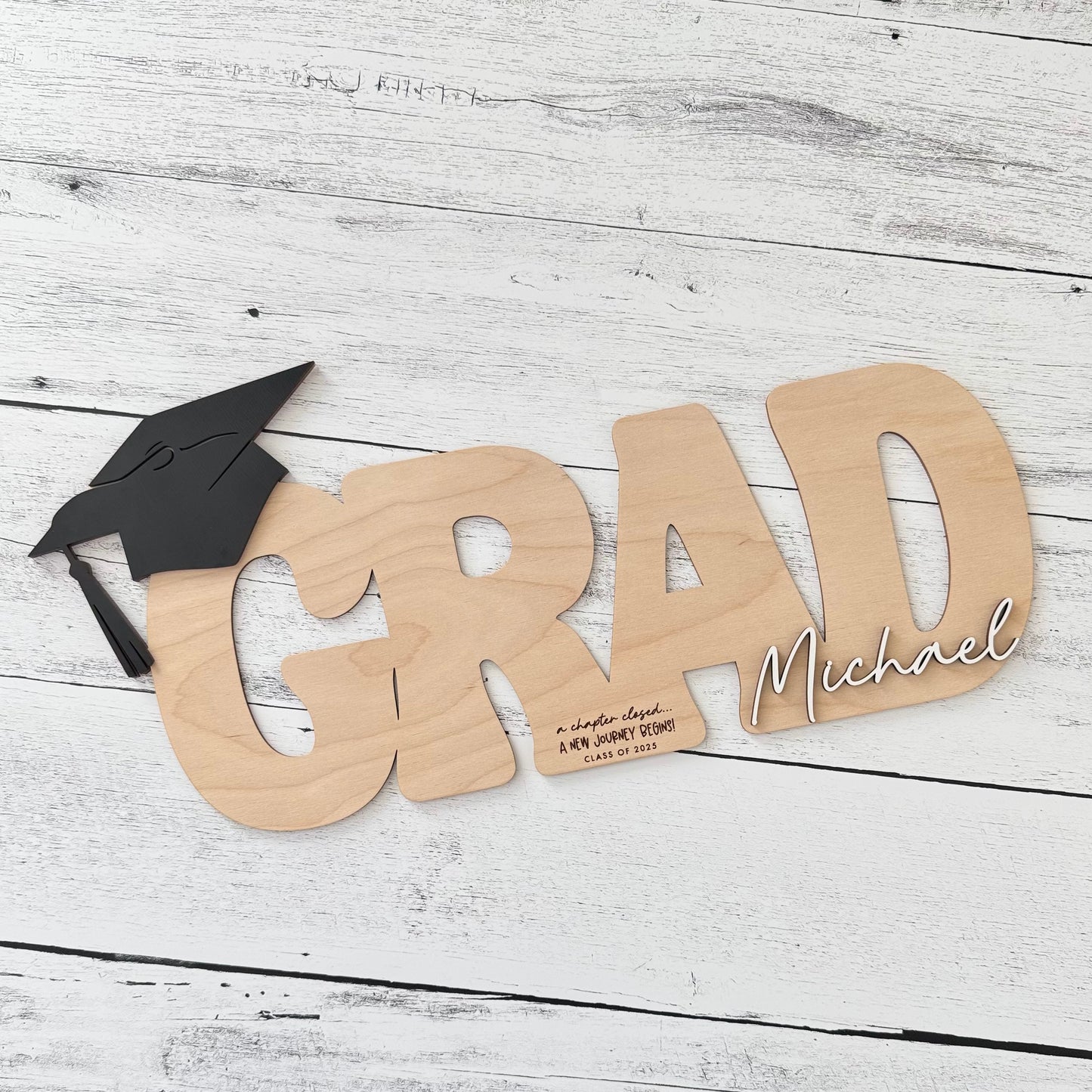 Personalized Graduation Wooden Guest Book Sign