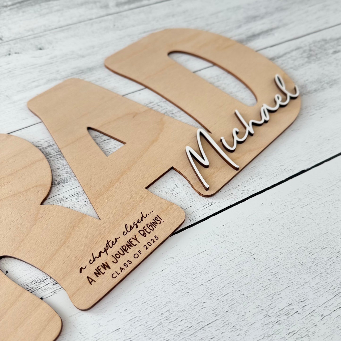 Personalized Graduation Wooden Guest Book Sign