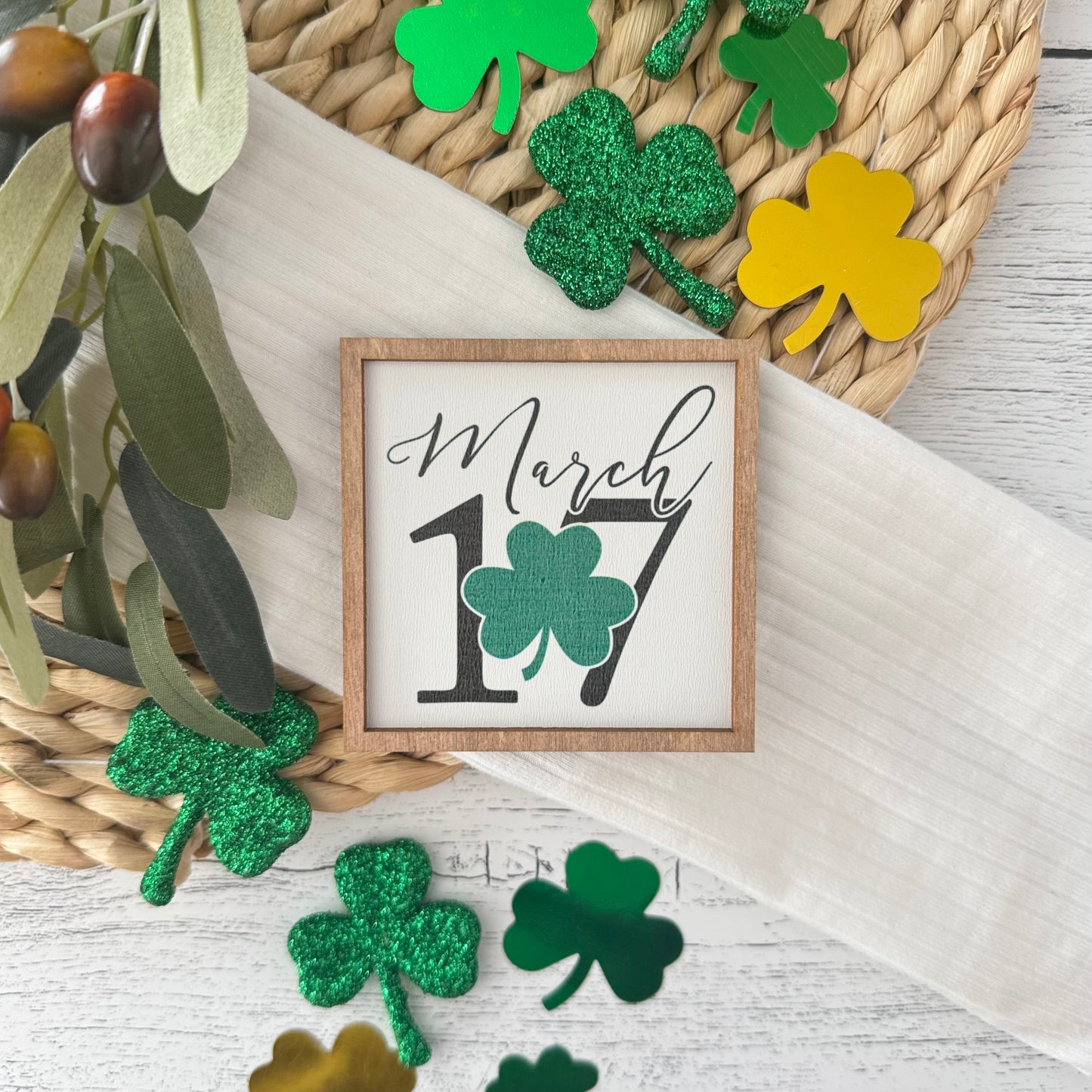 Mini Framed St. Patrick's Day Sign | March 17 Sign