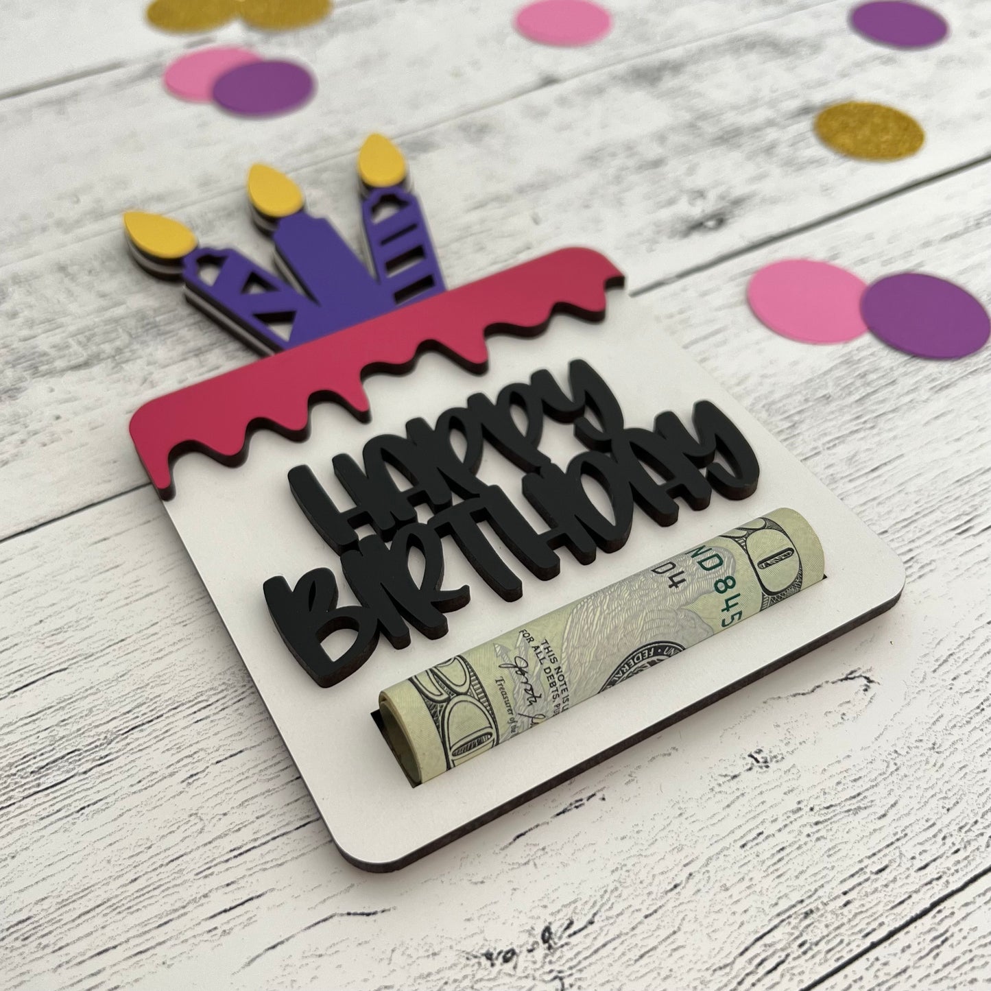 Birthday Money Card | Pink/Purple