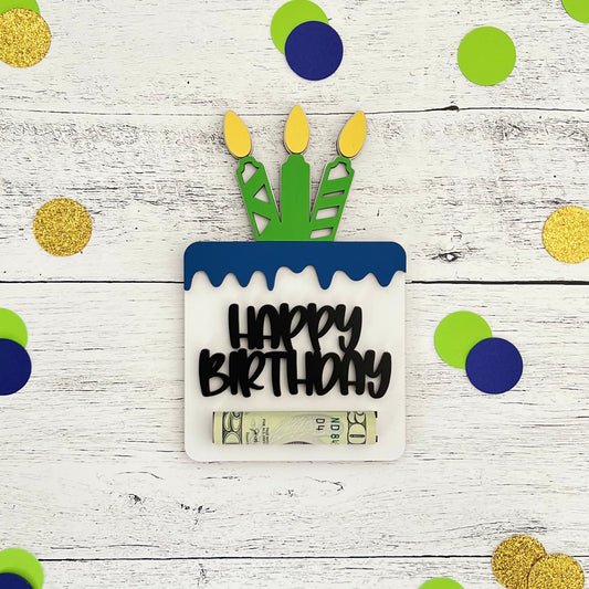 Birthday Money Card | Green/Blue