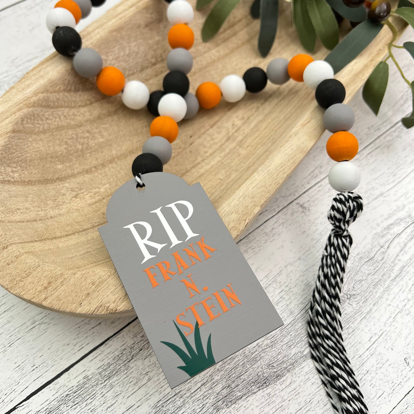 Halloween Wooden Bead Garland