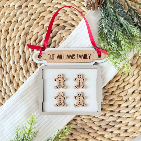 Gingerbread Family Christmas Tree Ornament