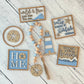 Coastal Themed Tiered Tray Decor Bundle