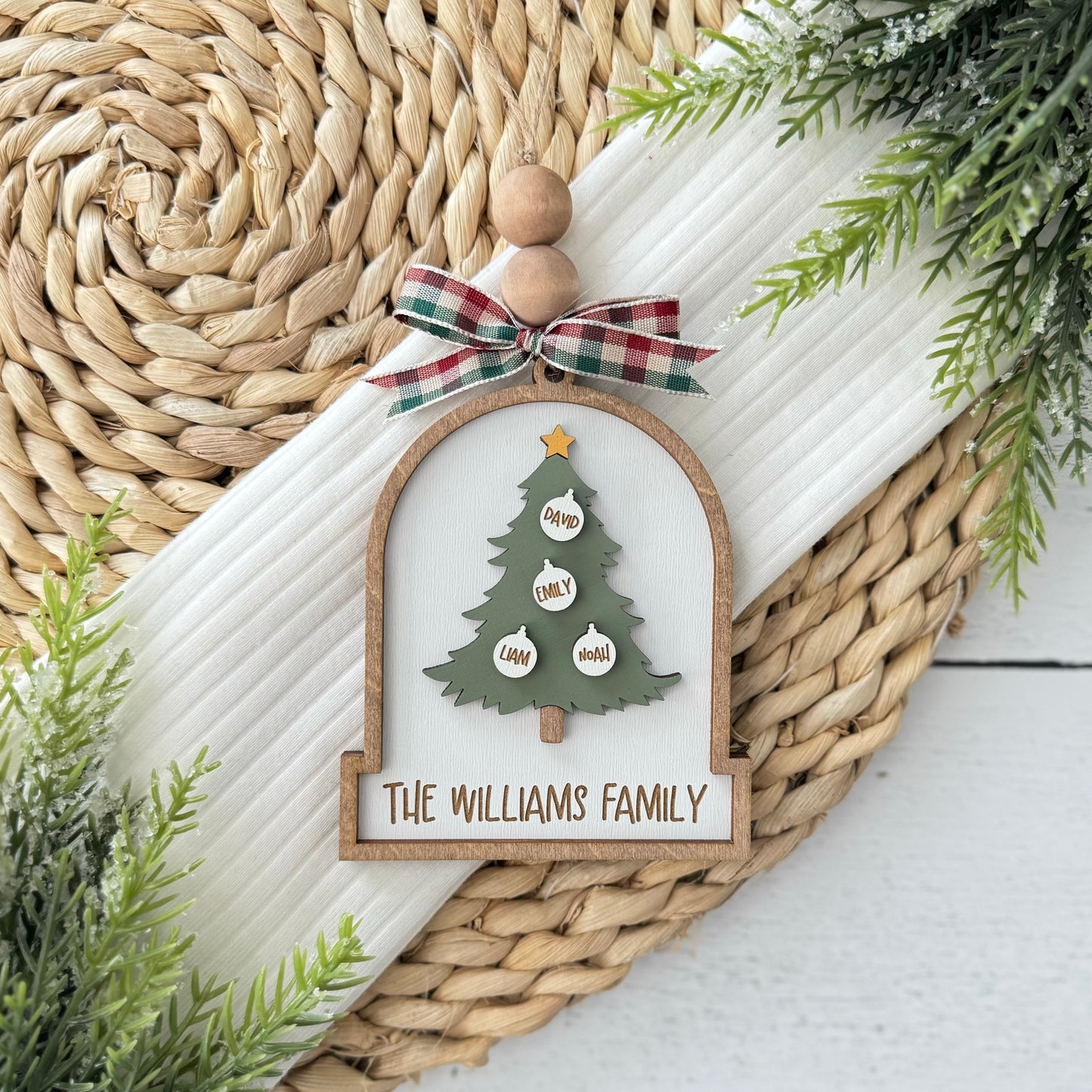 Personalized Family Christmas Tree Ornament