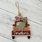 Family Name Christmas Truck Ornament