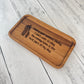 Acacia Wood Engraved Valet Tray | Gift For Dad