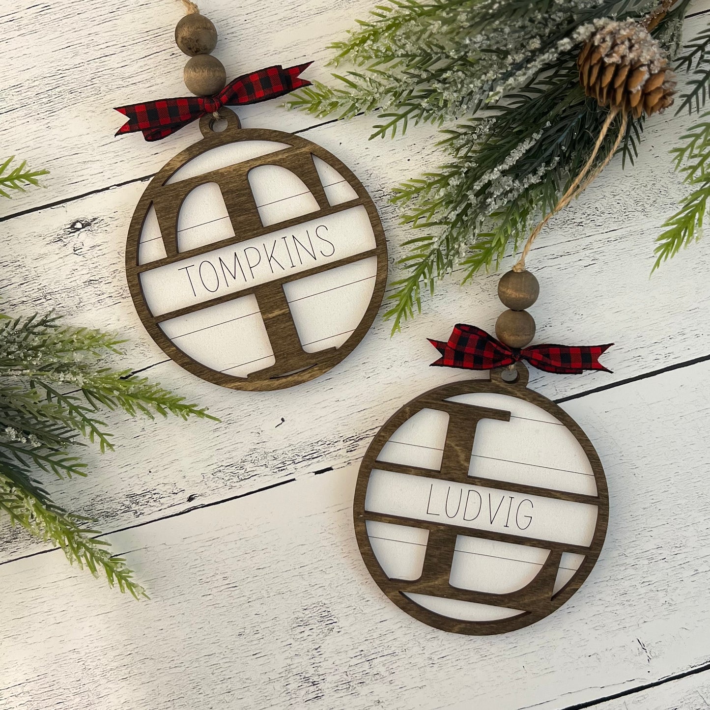 Split Monogram Ornament