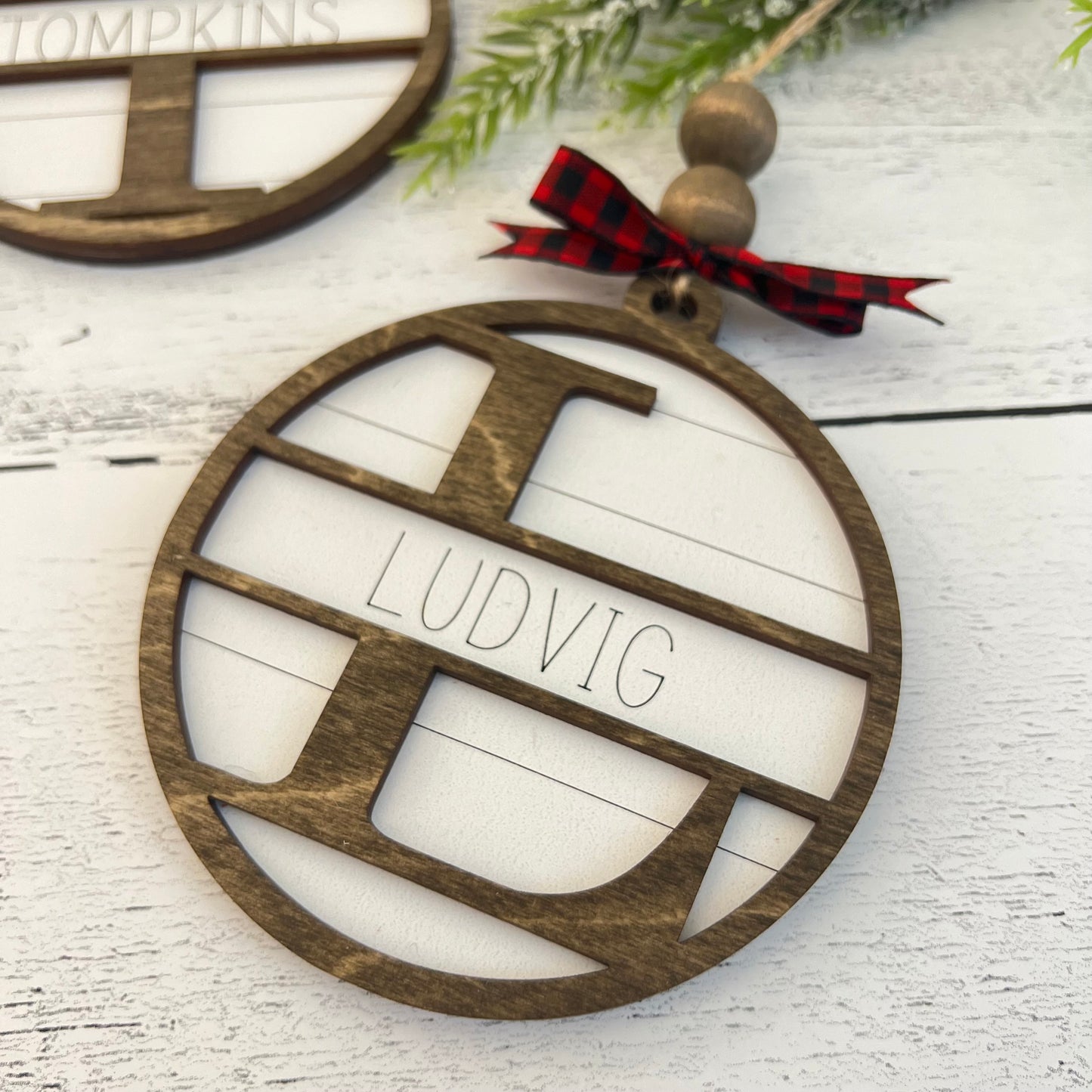 Split Monogram Ornament