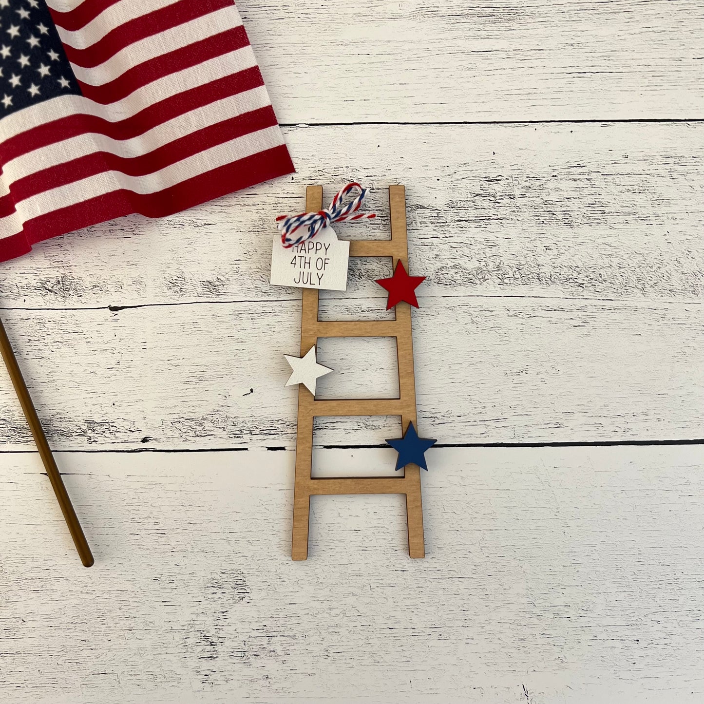 4th Of July Themed Accent Tiered Tray Decor