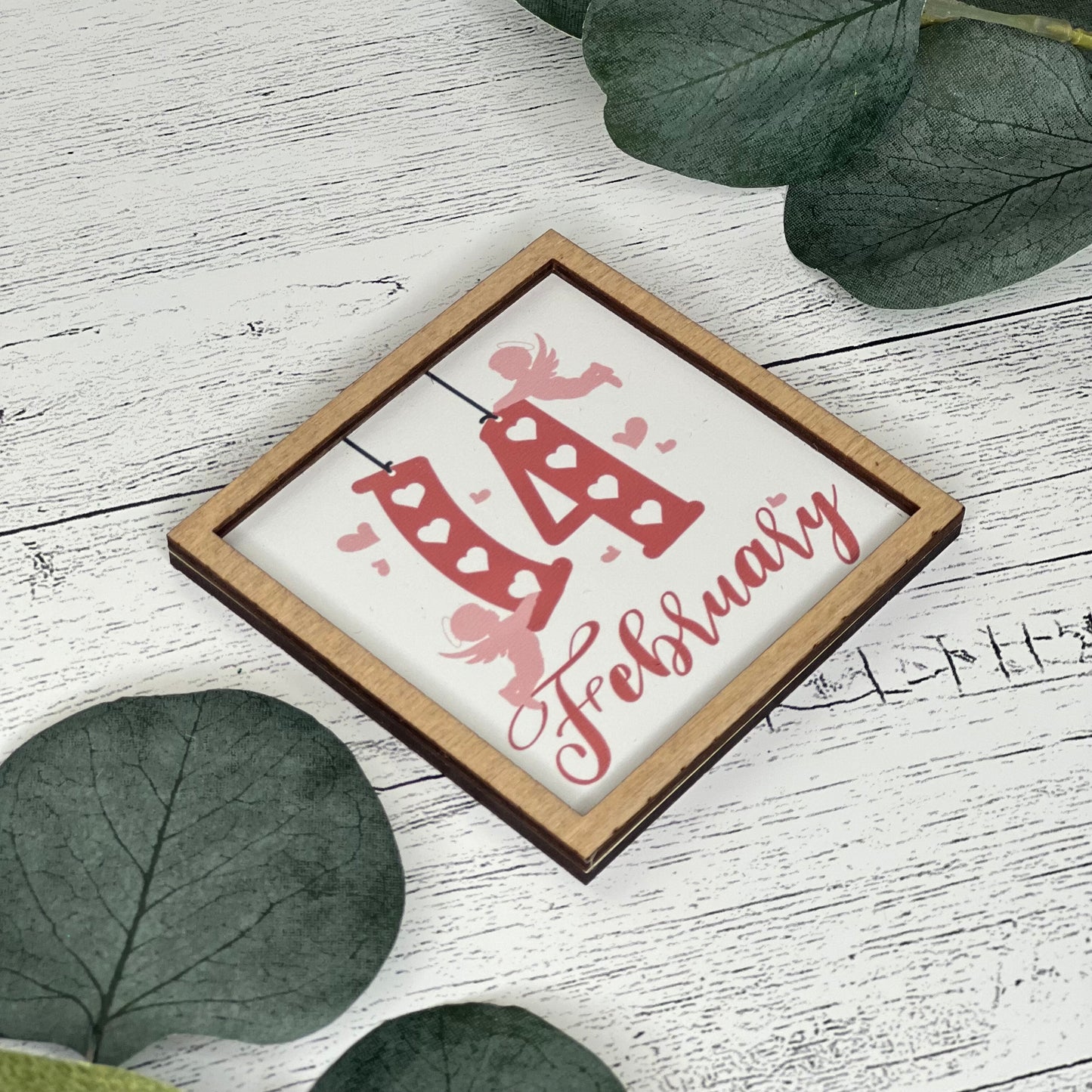 Mini Framed Valentine's Day Sign | February 14 Sign