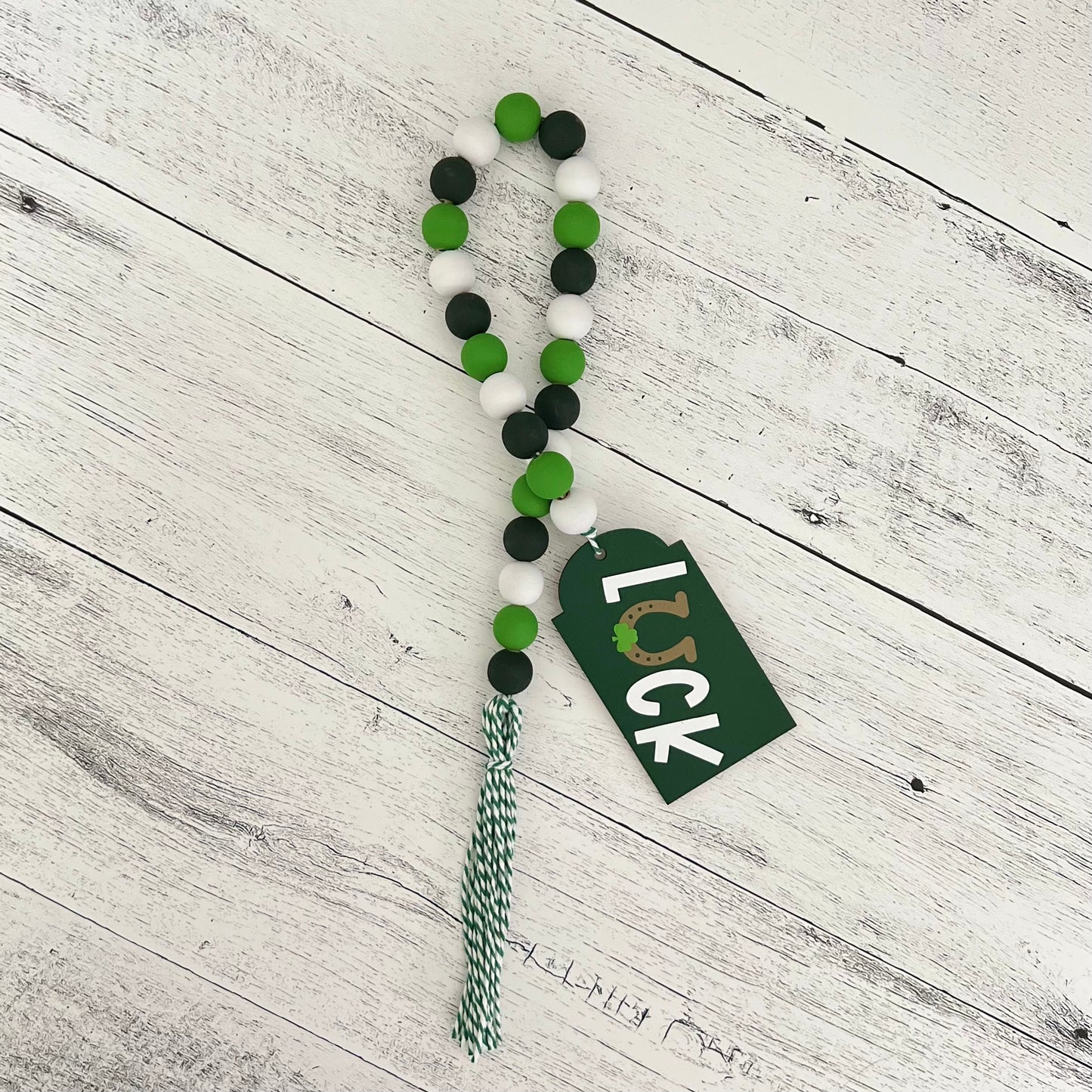 St. Patrick's Day Themed Wooden Bead Garland